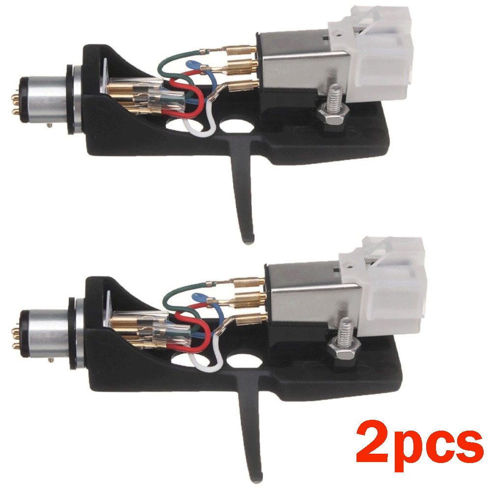 2x HEADSHELL CARTRIDGE for AND STYLUS NEEDLE STANTON T50, T52, T55 USB, T60, T62