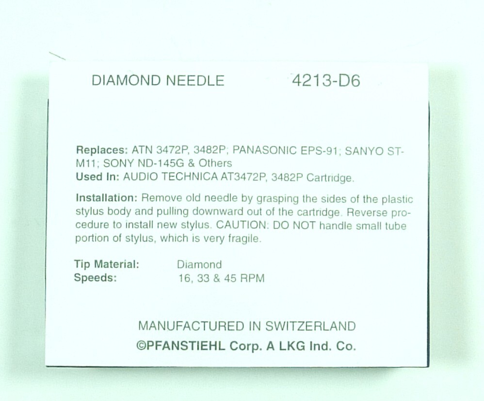 Pfanstiehl Phonograph Needle Stylus For Sansui SN-P313 SN-P323 for Sanyo MG44J