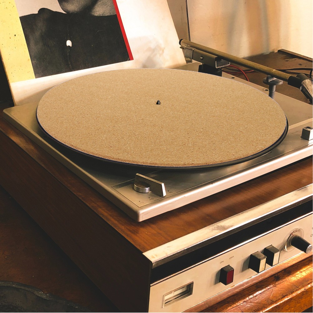 2Pcs Cork Turntable Slipmat Vinyl Record Mat Vibration Noise Dampening Accessory
