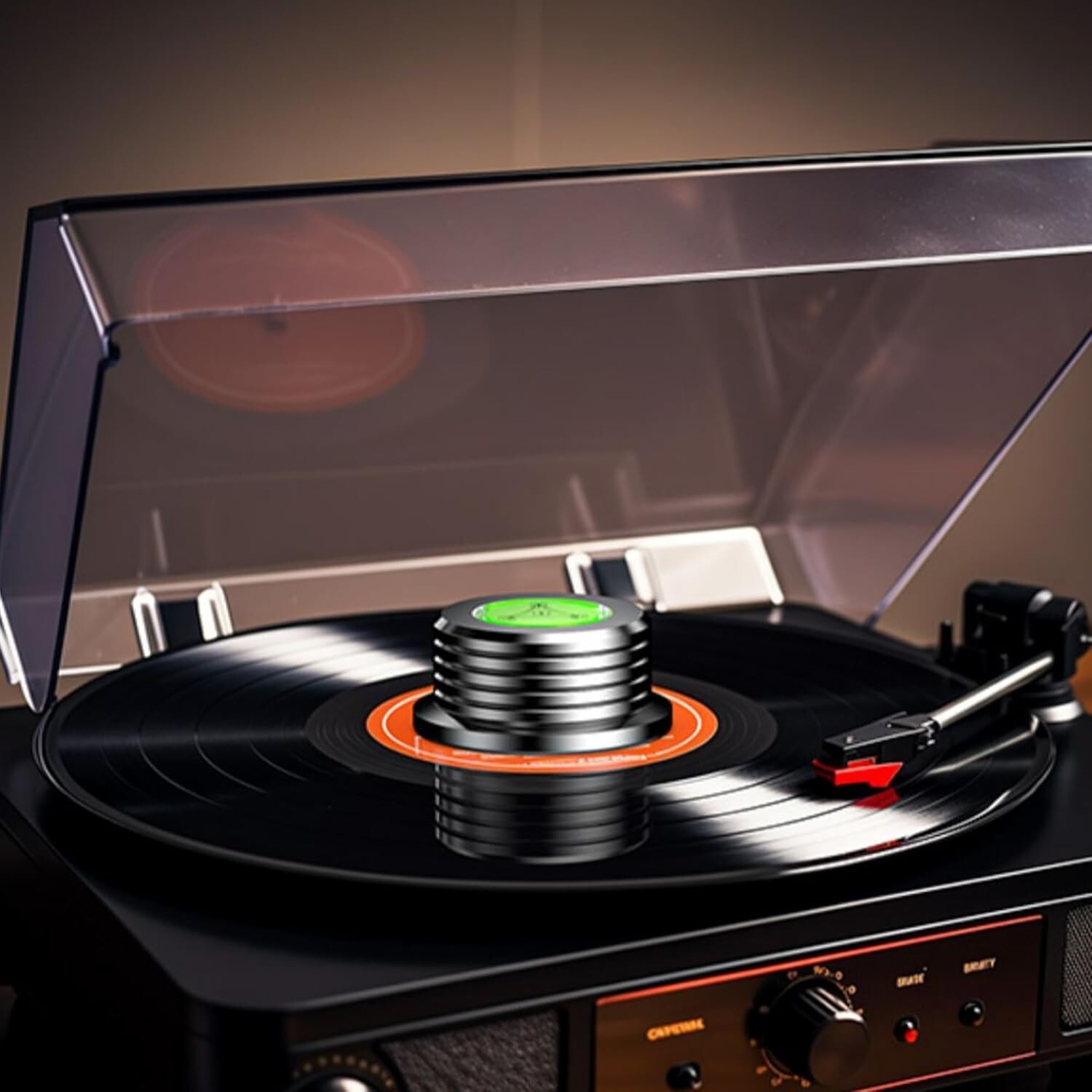 Weight Stabilizer 60Hz Disc Turntable Level Vinyl Clamp for Phonograph Record