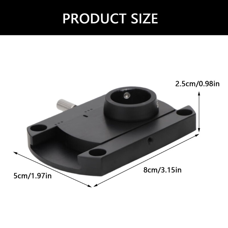 Aluminum Phonograph Arm Plate Adapters 80x50x25mm Black Silver Accessory