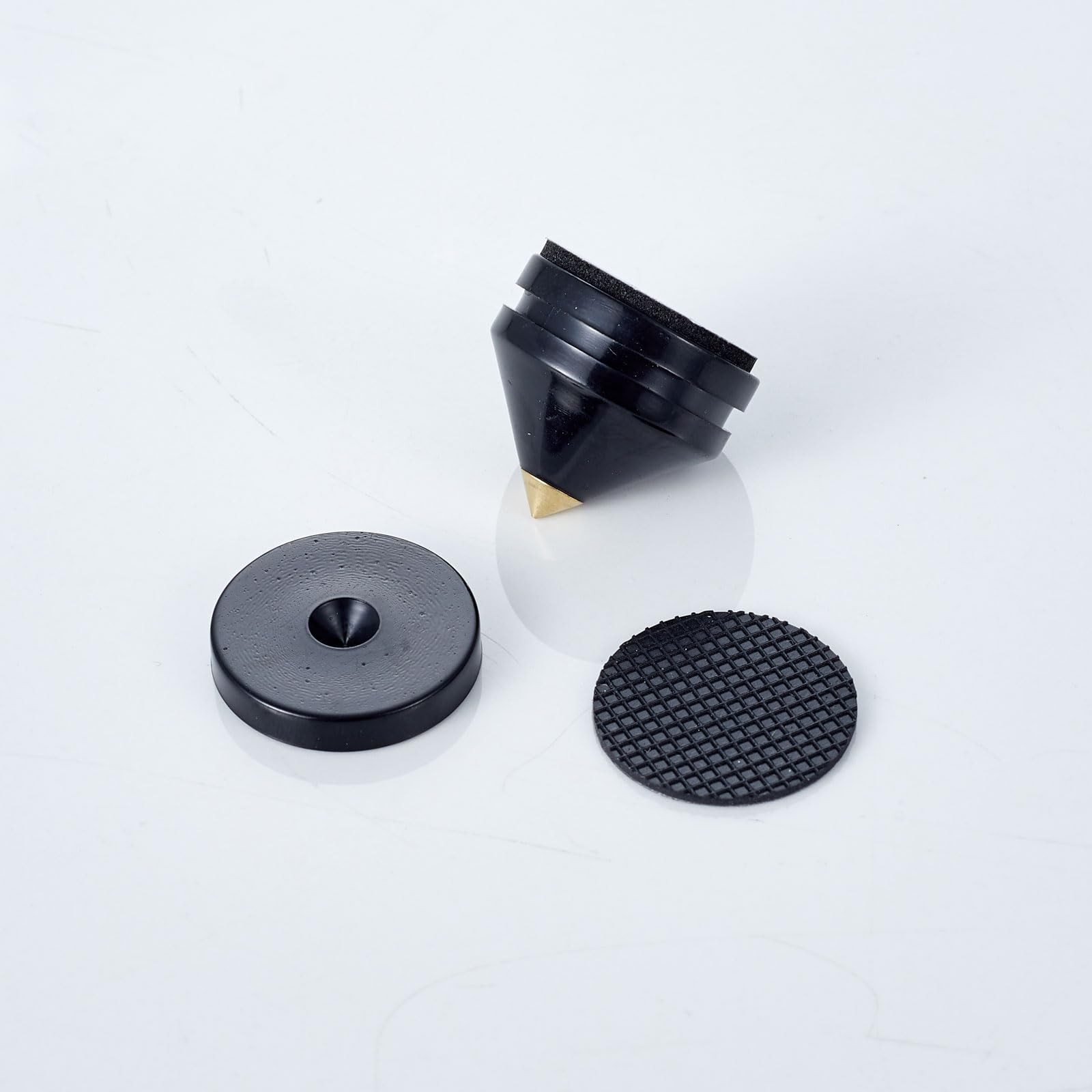 8 PCS Speaker Spikes Floor Protectors Shockproof Isolation Stand Feet Black