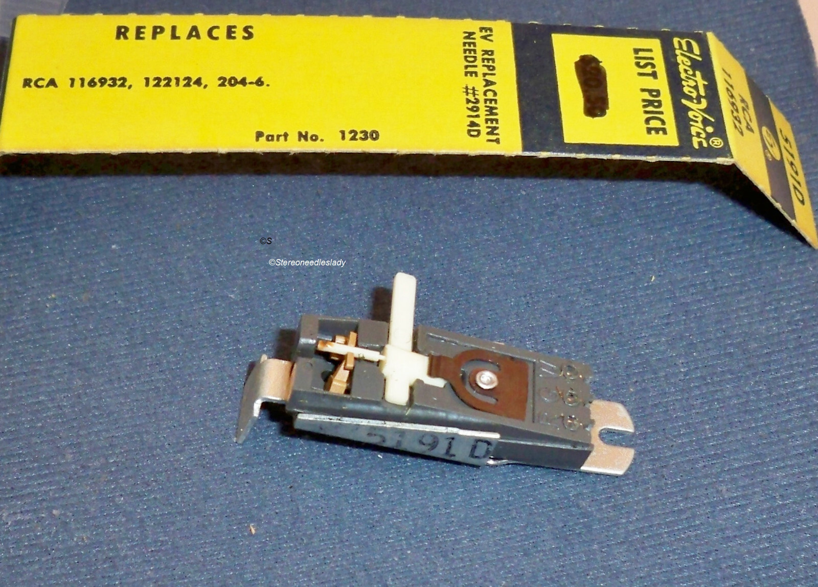 EV 5191 Cartridge with Needle for RCA 204 5 204 6 116932 116932 122124 & more