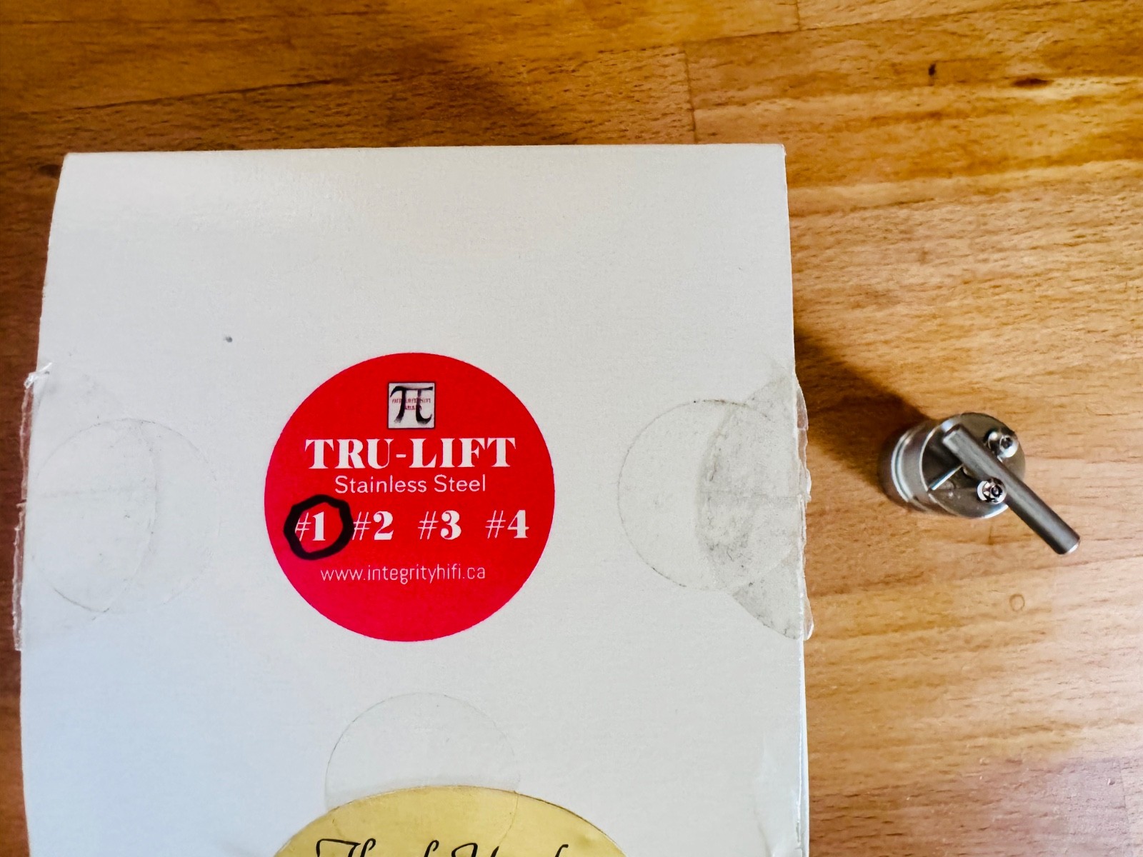Integrityhifi Tru-lift, automatic tonearm lifter #1, 1-1/4″ – 1-5/8″, Stainless