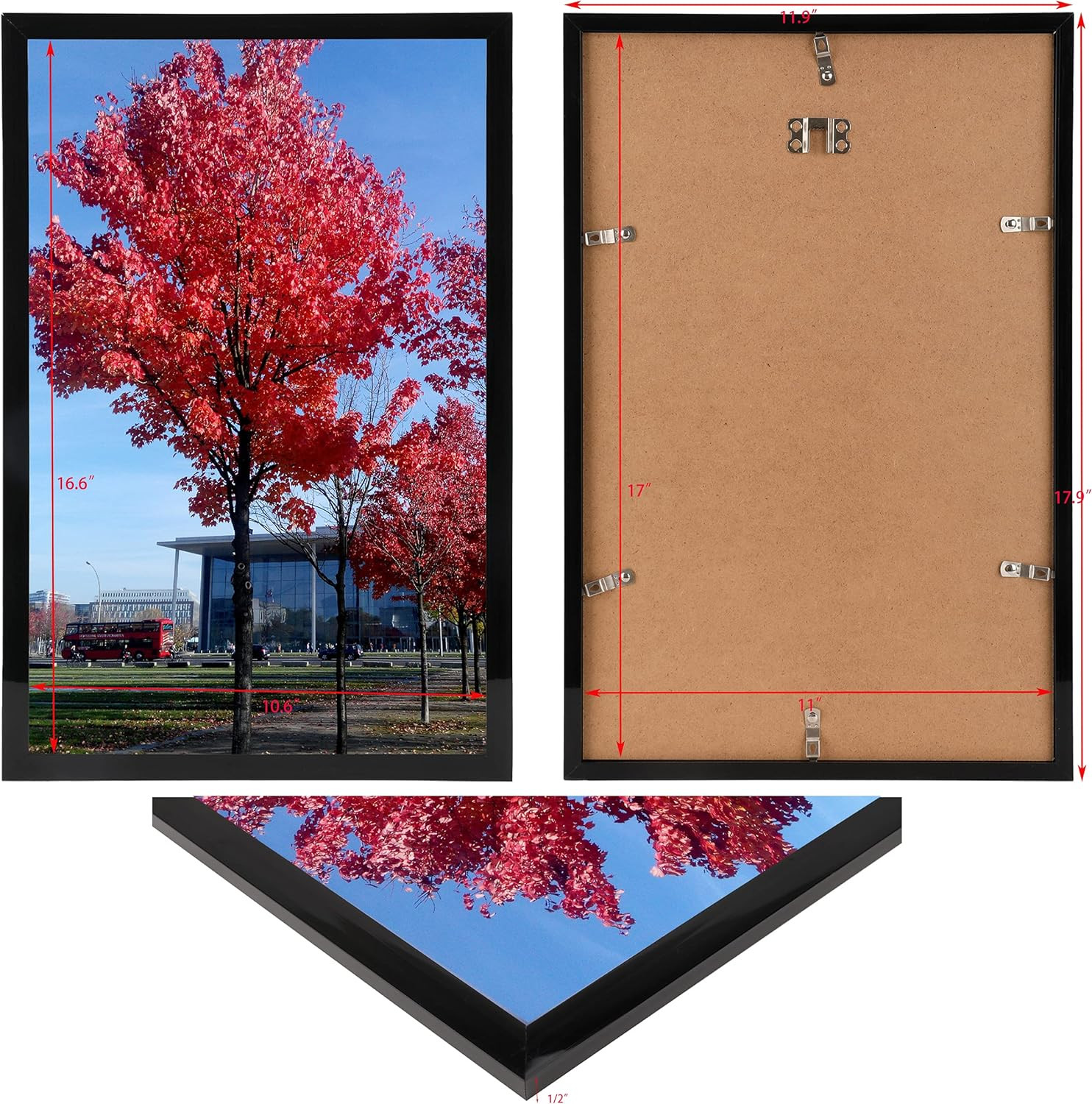 Medog 11×17 Picture Frame Black, Display pictures Wall 11×17, 1P Black