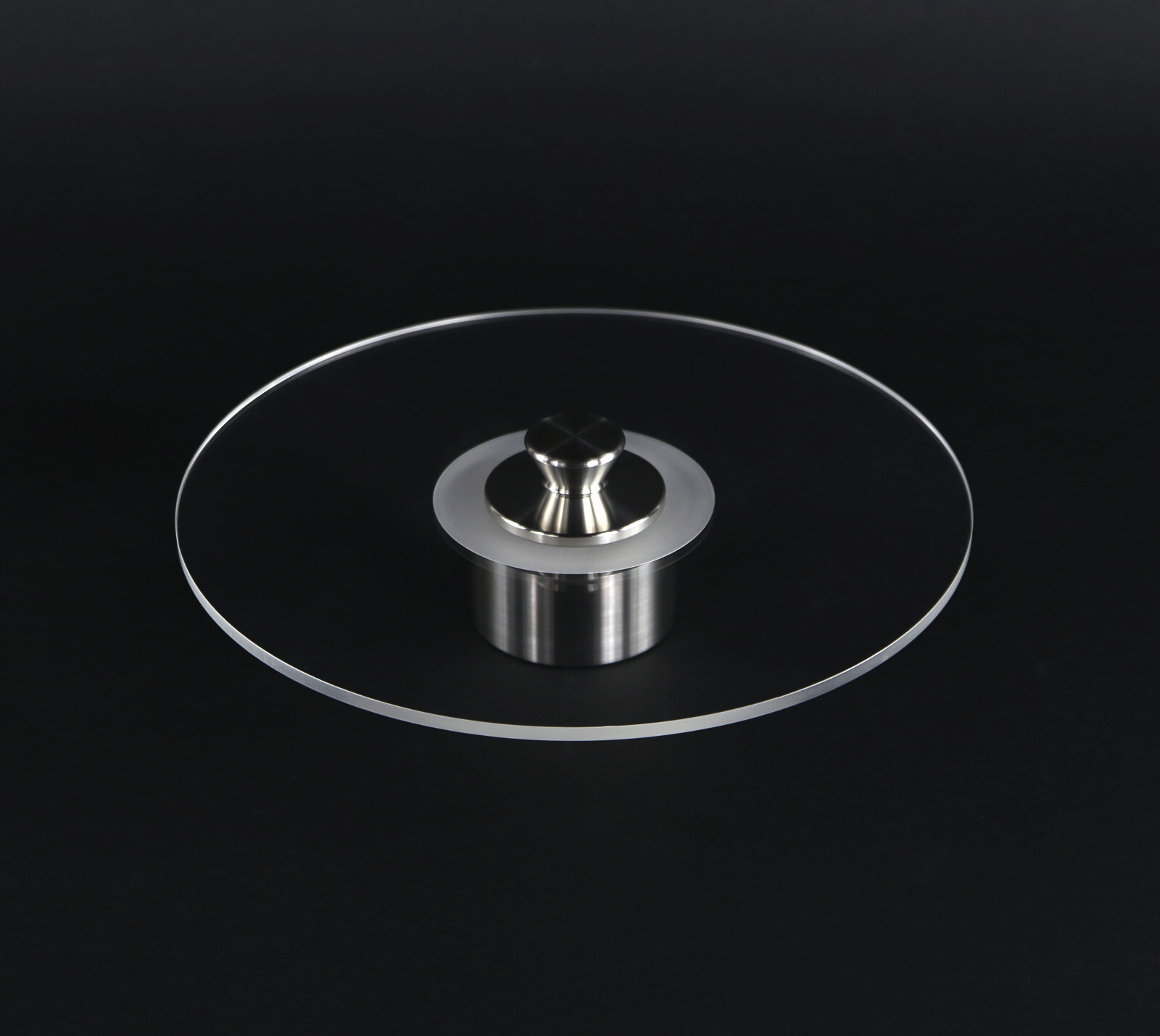 0 1/4in Turntable Slipmat Acrylic Glass Transparent And 10.58oz Weight Steel