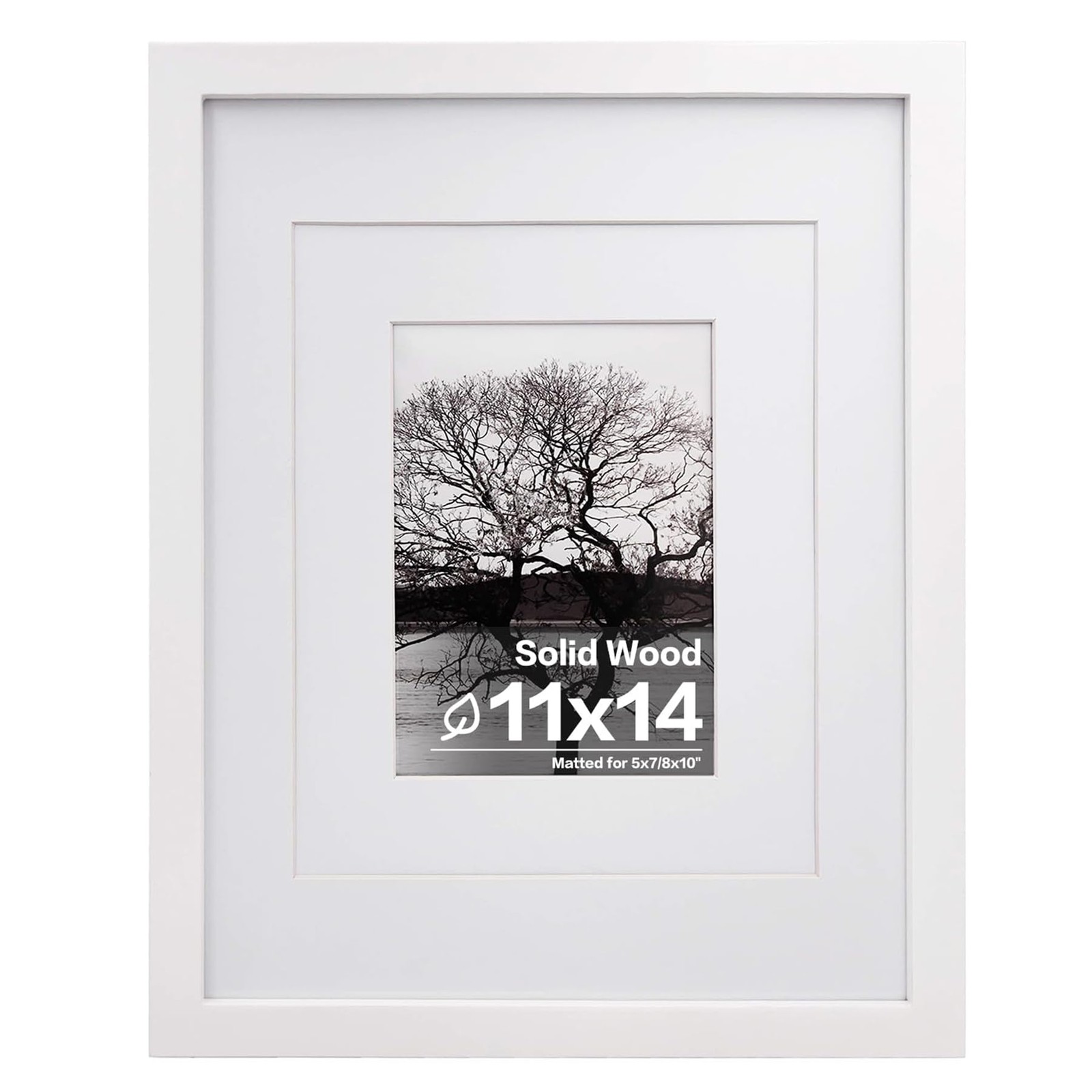 Egofine 11×14 Picture Frame White – Photo Made of Solid 11×14,