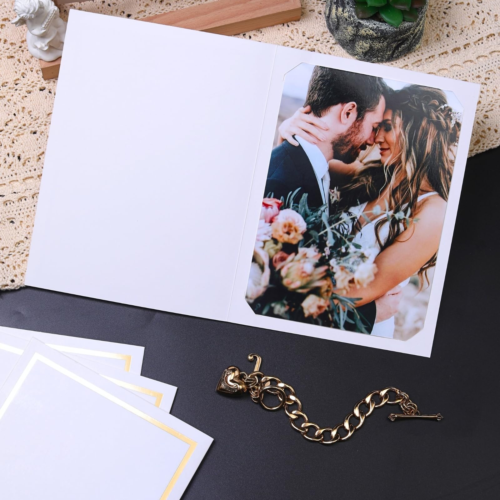 50 pack photo folder, suitable for 4×6 5-5/7 x 7-2/3 inches, White,Vertical