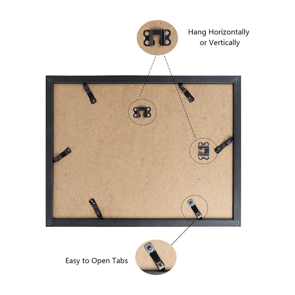 PETAFLOP 2 Pack 5×7 Picture Frames Collage 4 Openings, Photo 5×7, Black