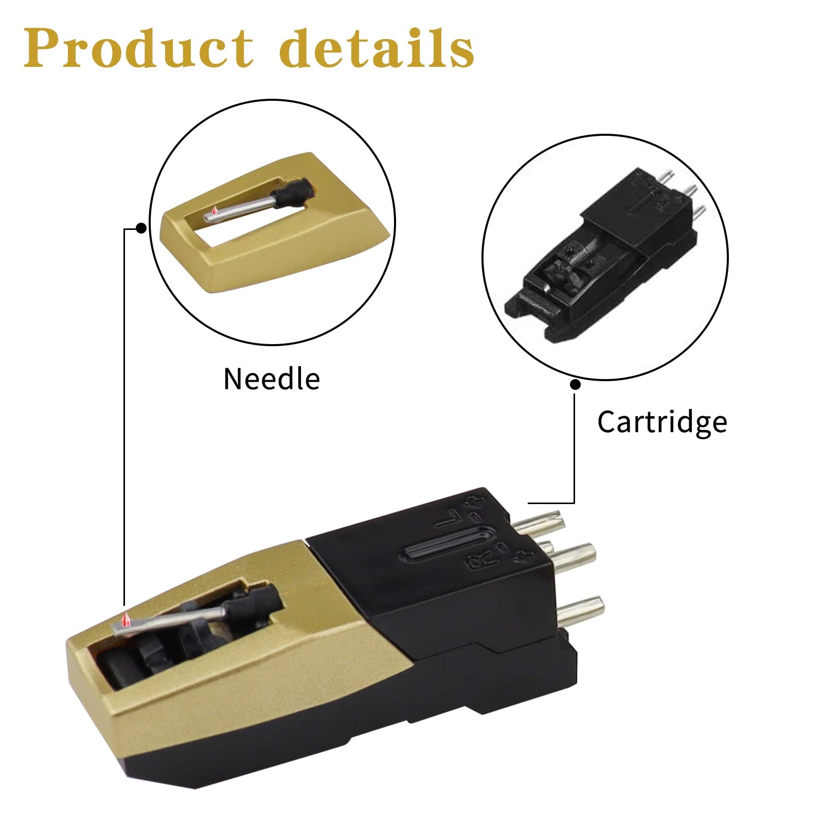 Record Player Needle, Upgraded Record Player Cartridge with Diamond Stylus Re…