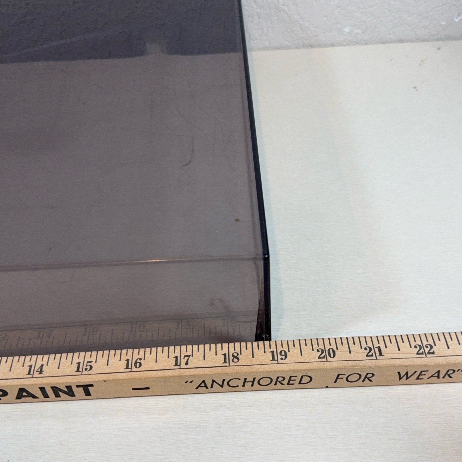 Sansui SR-717 Turntable Dust Cover Smoked Gray Tinted Vintage Record Player Lid