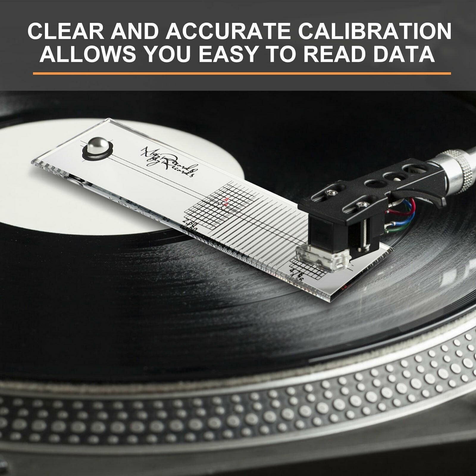 New Cartridge Alignment Protractor Tool Phonograph LP Phono Stylus Record Vinyl