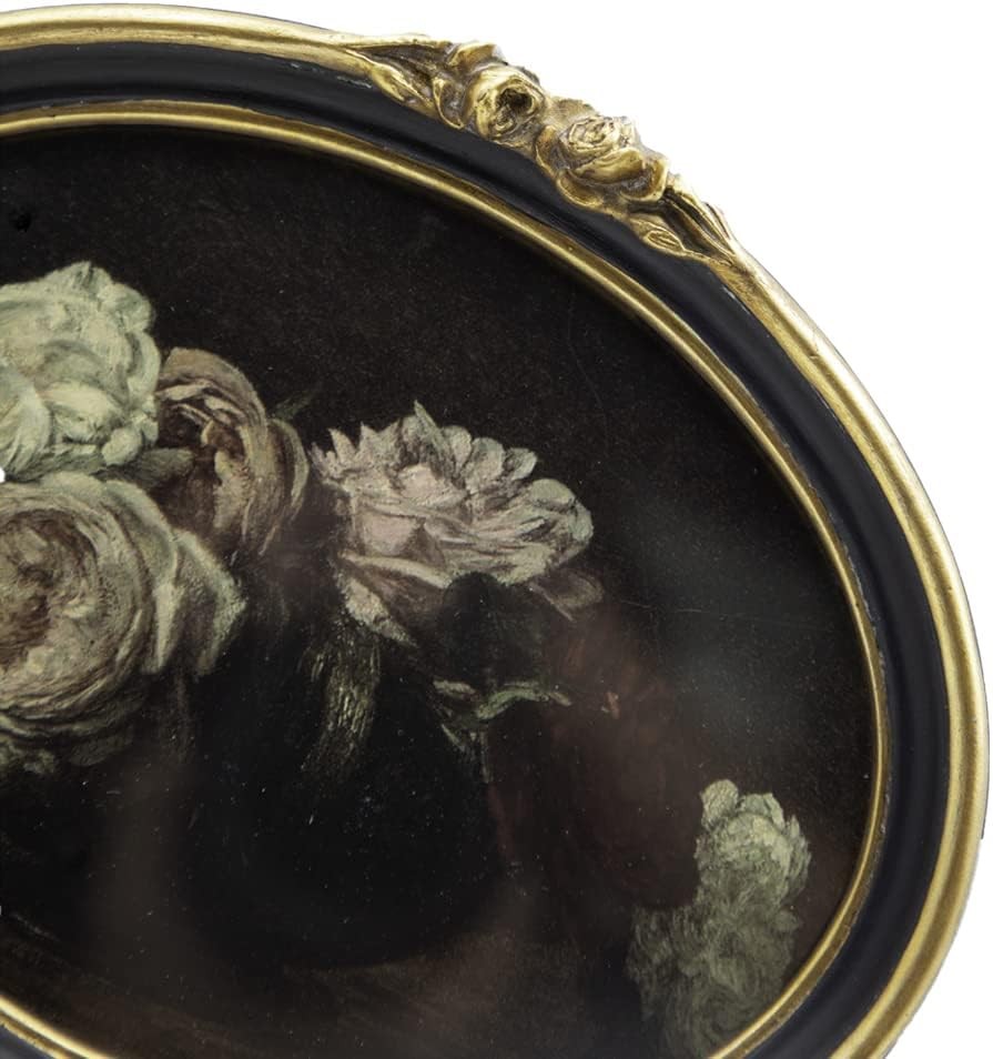 CISOO Vintage Oval Picture Frame 5×7 Antique Photo 5 x 7, Black and Gold