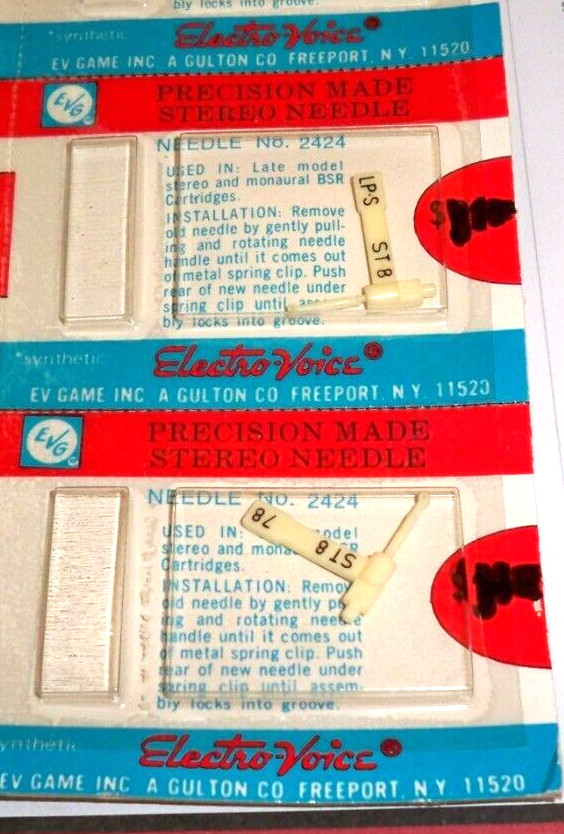 EV 2424 Lot Pair of 272 NEEDLE SYLUS for BSR ST8 ST9 ST10 ST11 ST-8 9 10 RS-110