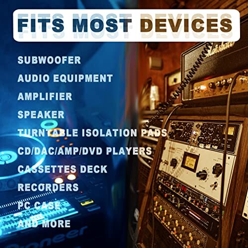 8 Pack 1.25 Inch Silicone Feet Isolation for Amplifiers Decks Audio Equipment
