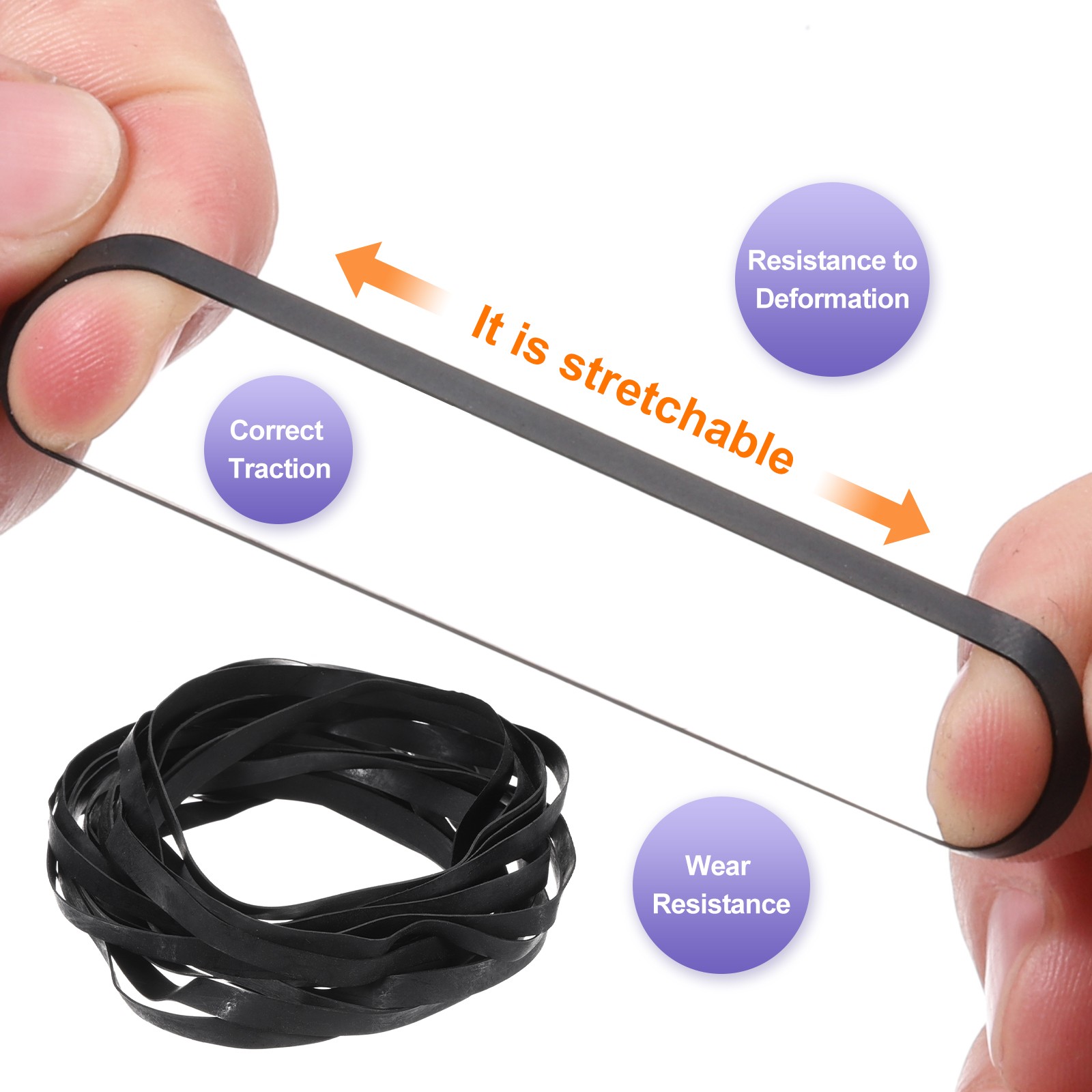 20Pcs Turntable Belt, Folded Length 110-145mm Rubber Belt Replacement, Width 6mm