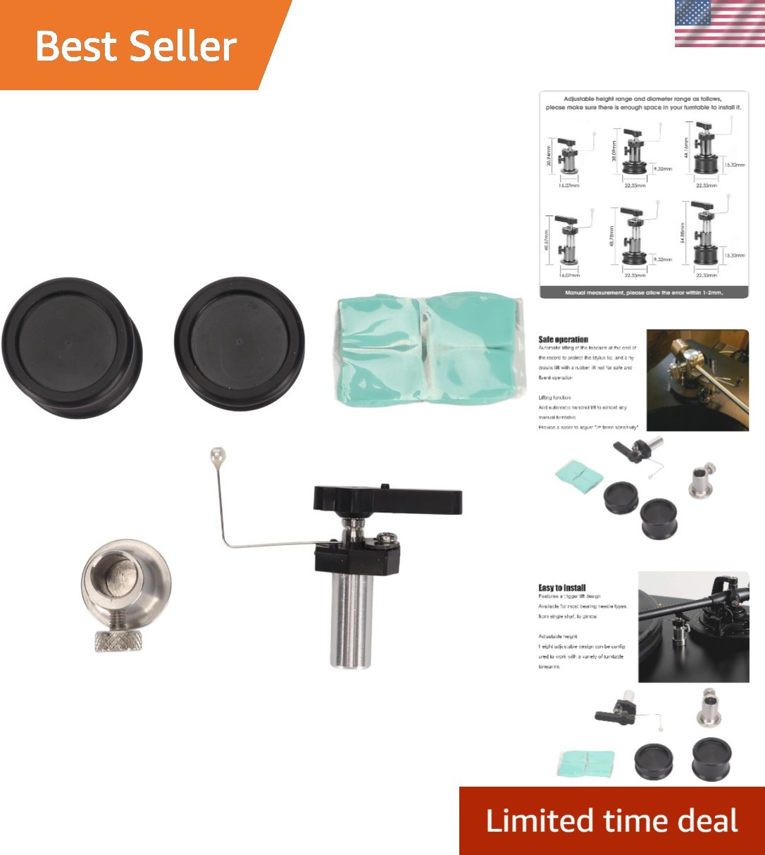 Tonearm Lifter, Automatic Tonearm Arm Lifter with Intelligent Cartridge, Disc…
