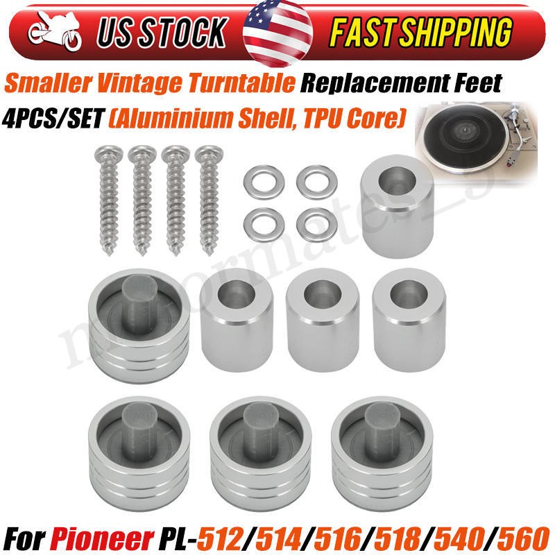 New Vintage Turntable Replacement Feet 4X for Pioneer PL-512 514 516 518 540 560