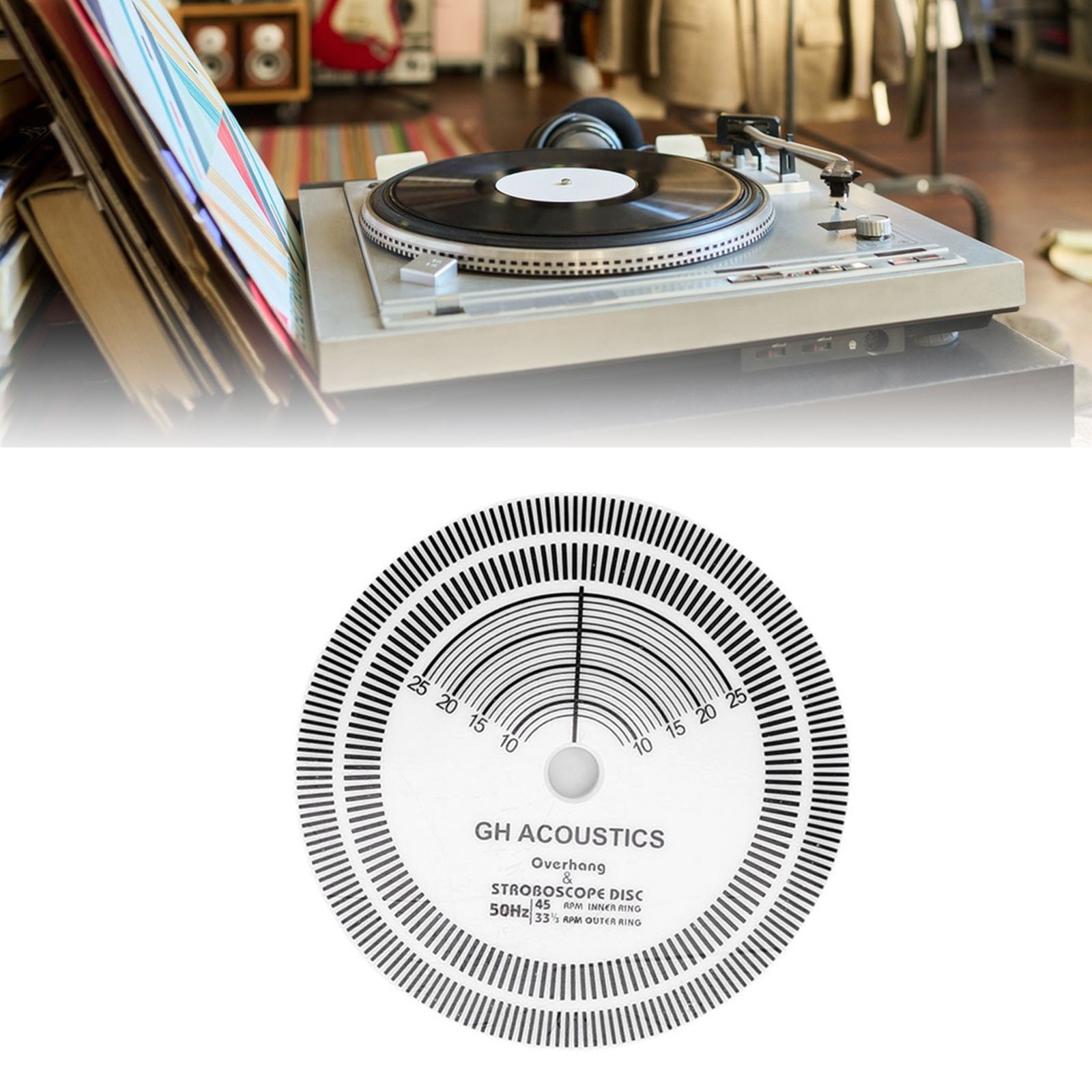 HiFi Turntable Strobe Disc Mat PVC Rotational Speed Detection Turntables Ca FLHV