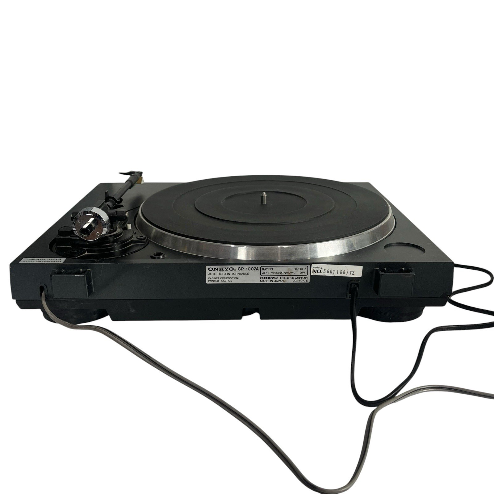 Onkyo CP-1007A Belt Drive Turntable Record Player Tested Working No Cover