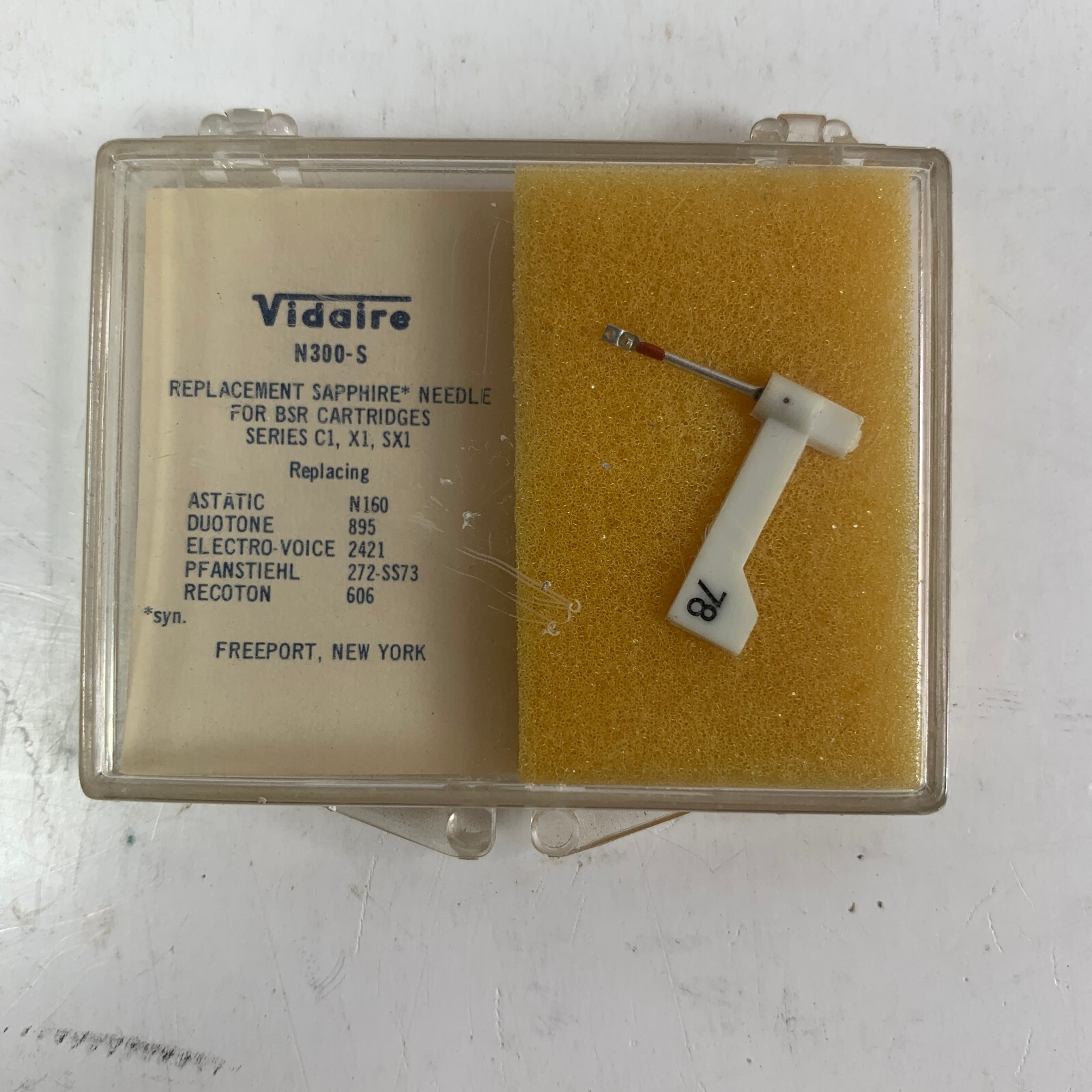 Vidaire N300-S Sapphire Turntable Stereo Record Player Needle for BSR Cartridges