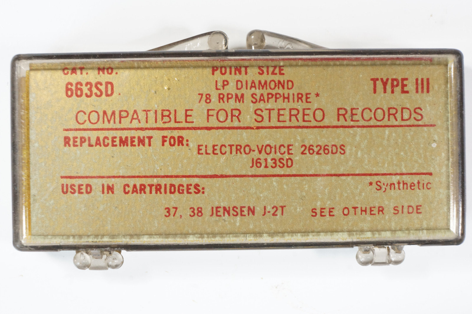 NOS Recoton 663SD Diamond Needle for Electro Voice 2626DS 37 38 Jensen J-2T