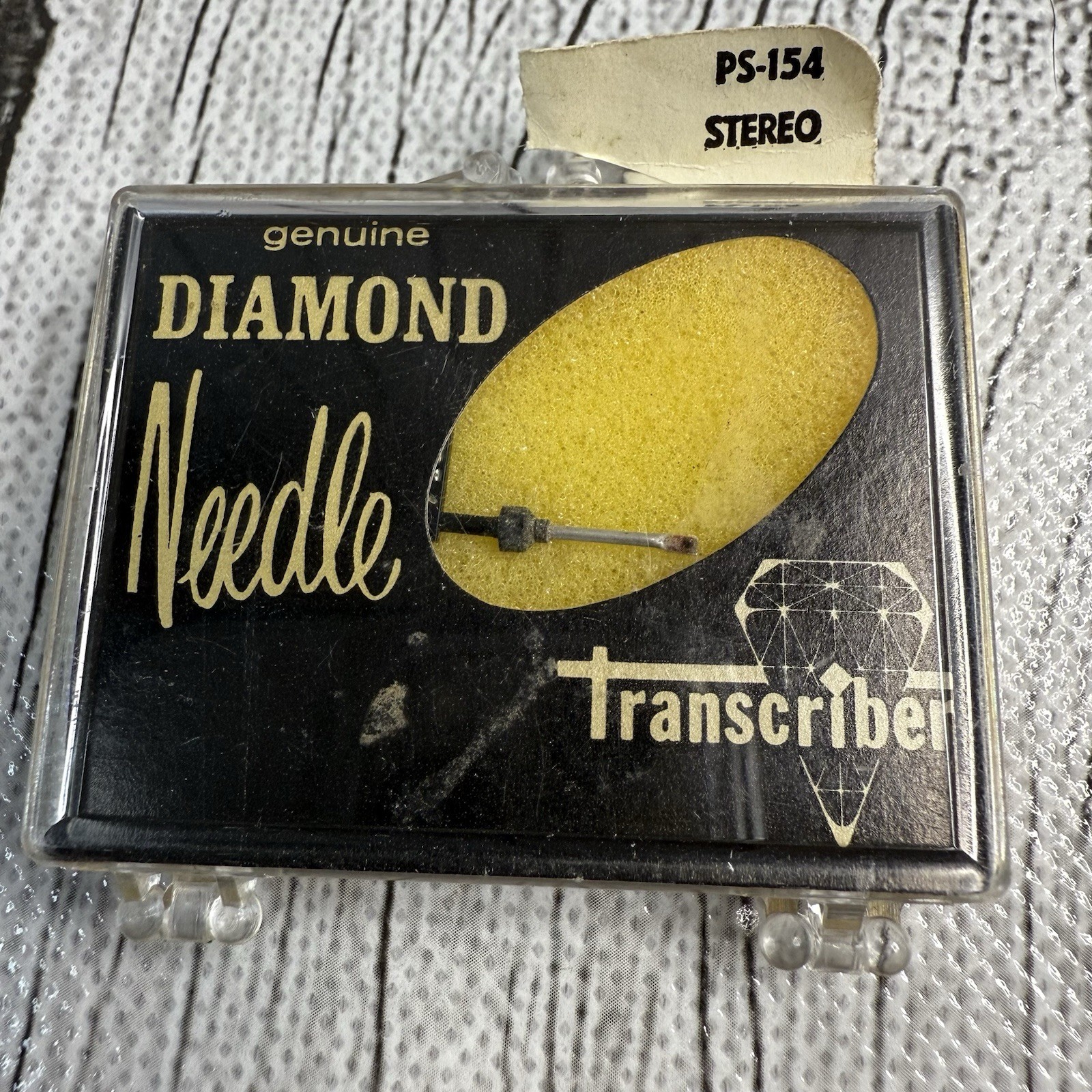 Record player cartridge stylus needle -TRANSCRIBER-PS-154- DIAMOND NEEDLE