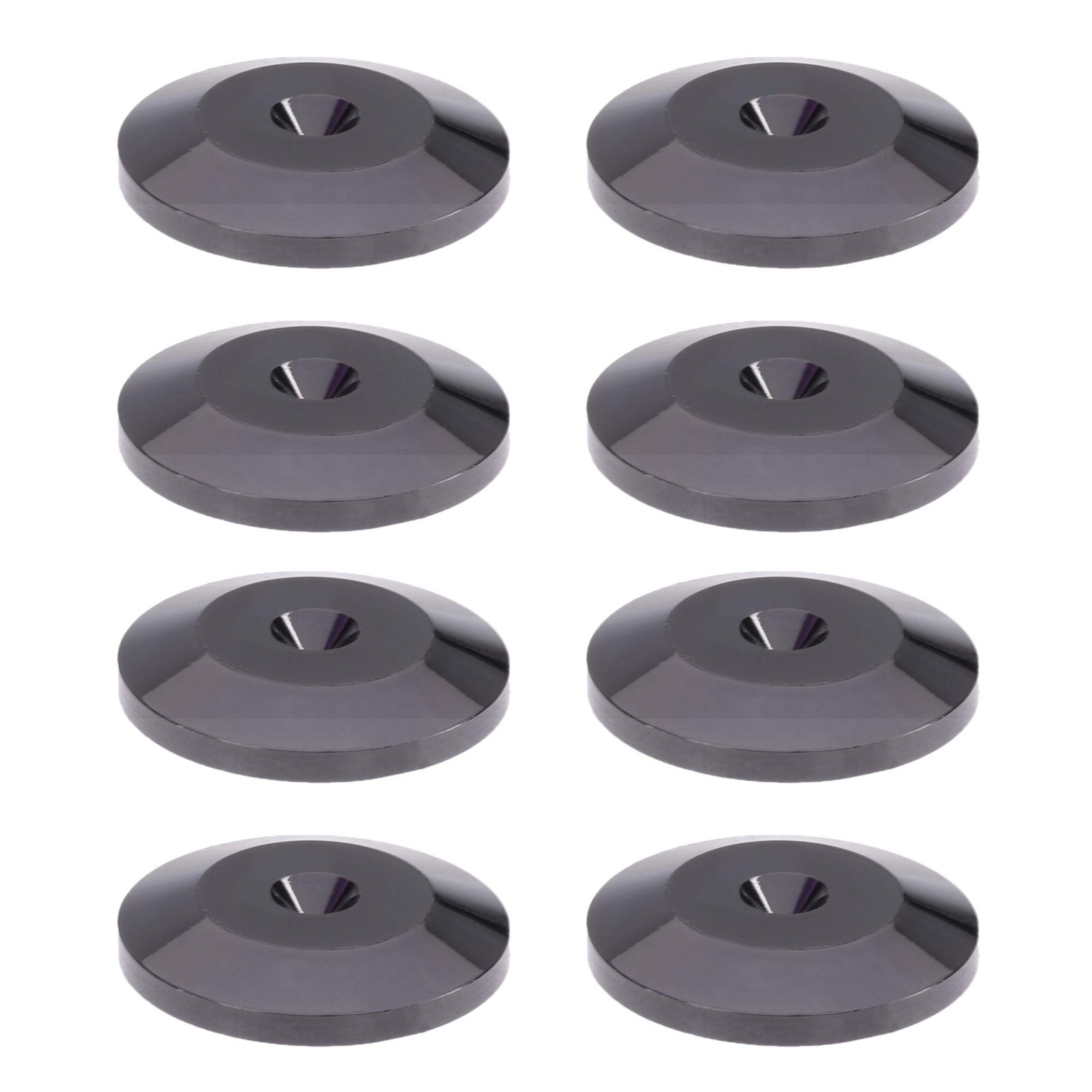 8 Pack of Black 24K Nickel Plated Speaker Spikes Pads Mats 5x25mm Isolation S…
