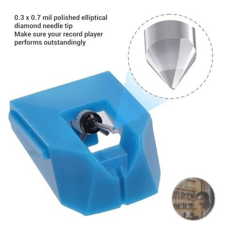 Acogedor AT-VMN95C Replacement Stylus 0.6mil Conical Needle Blue ABS New