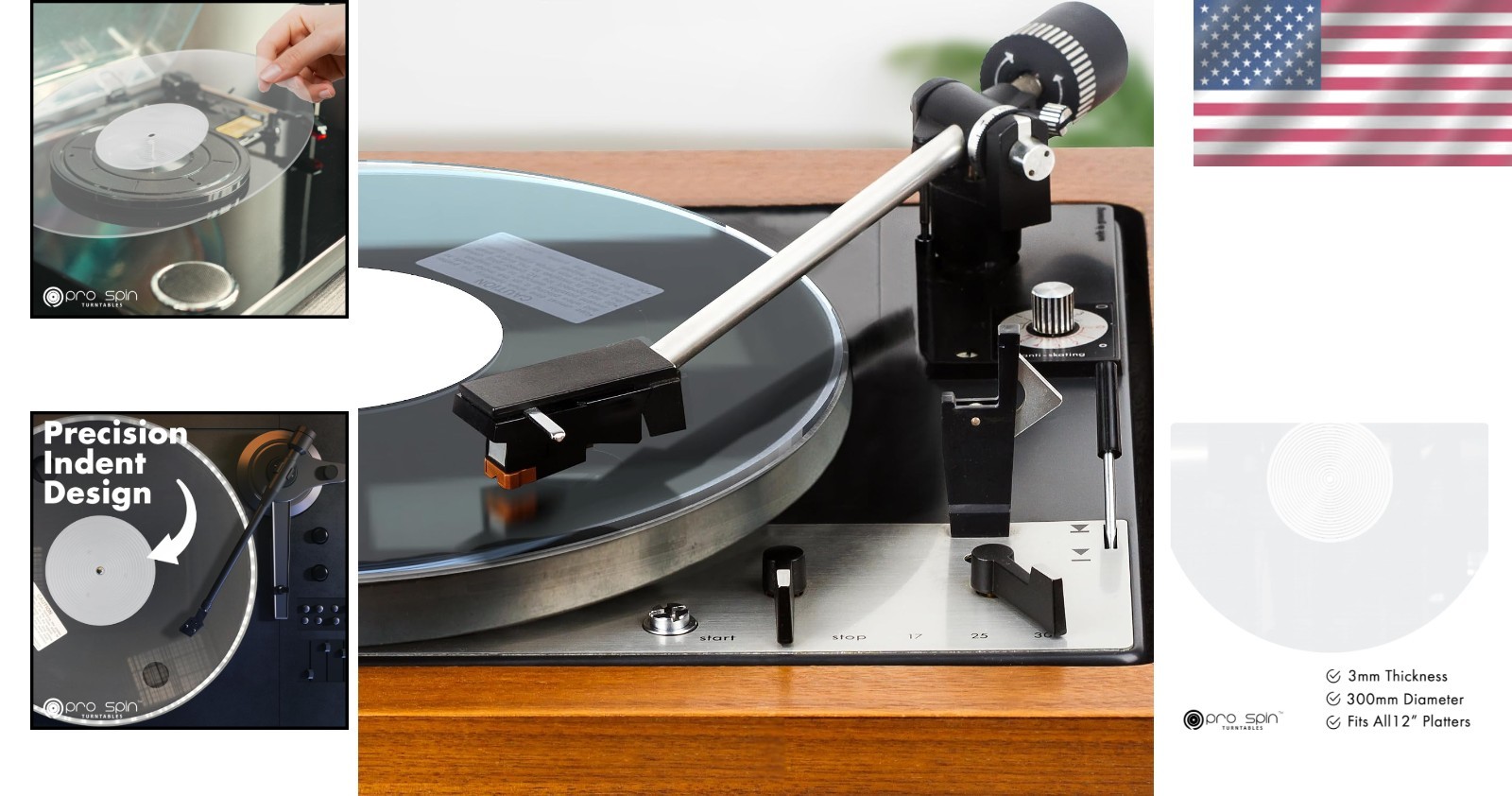 Professional Antistatic Vinyl Turntable Mat – 12″ Slipmat with Noise Reduction