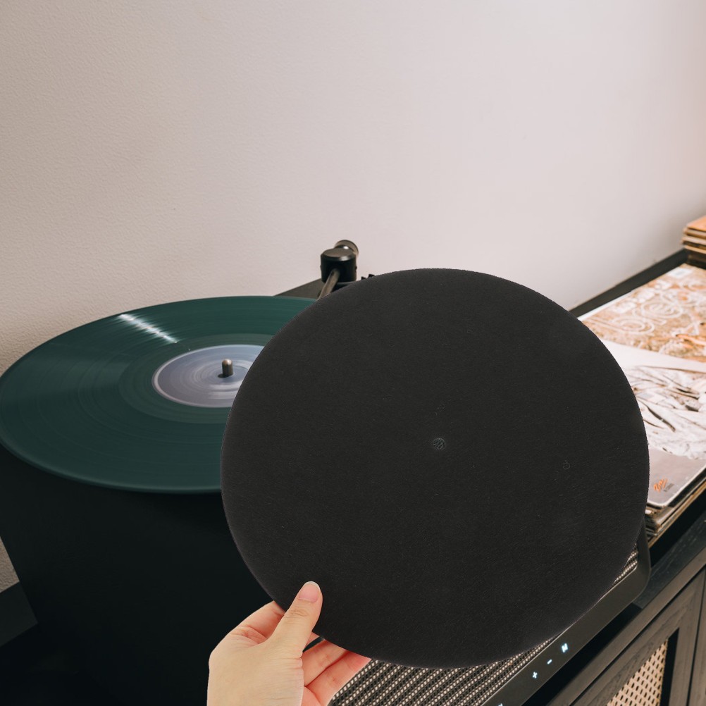 Felt Turntable Mat Black Vinyl Record Protective Pad for Disc Use