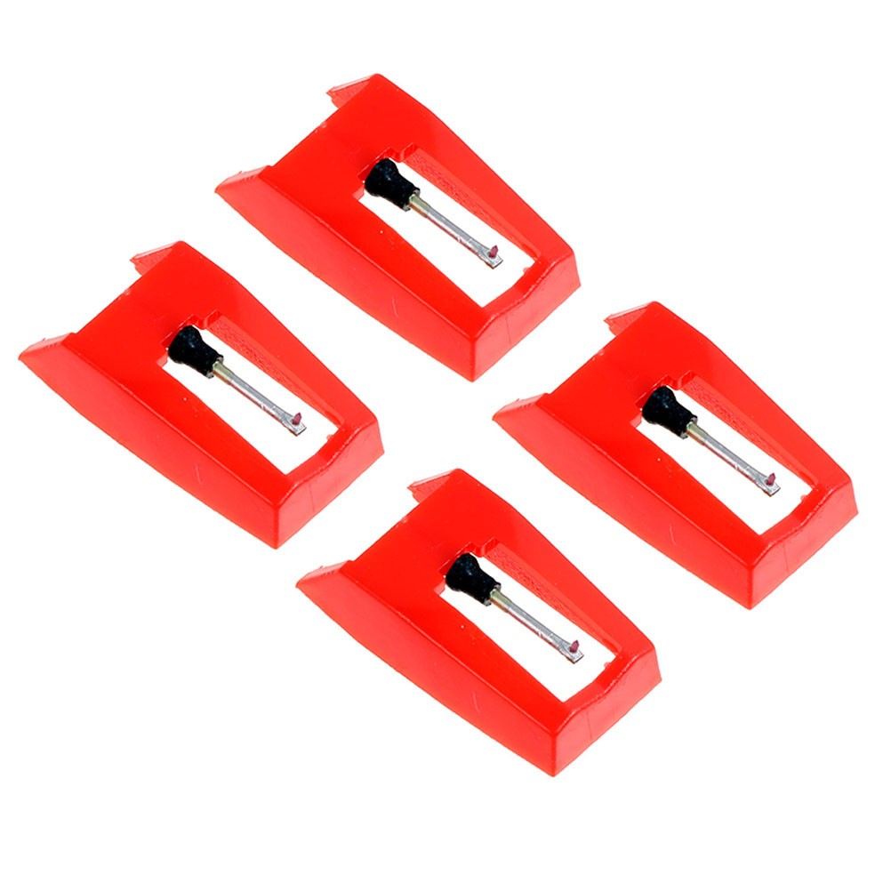 4Pcs Portable Red Stylus Needles for Vinyl Record Player Durable and Easy Use
