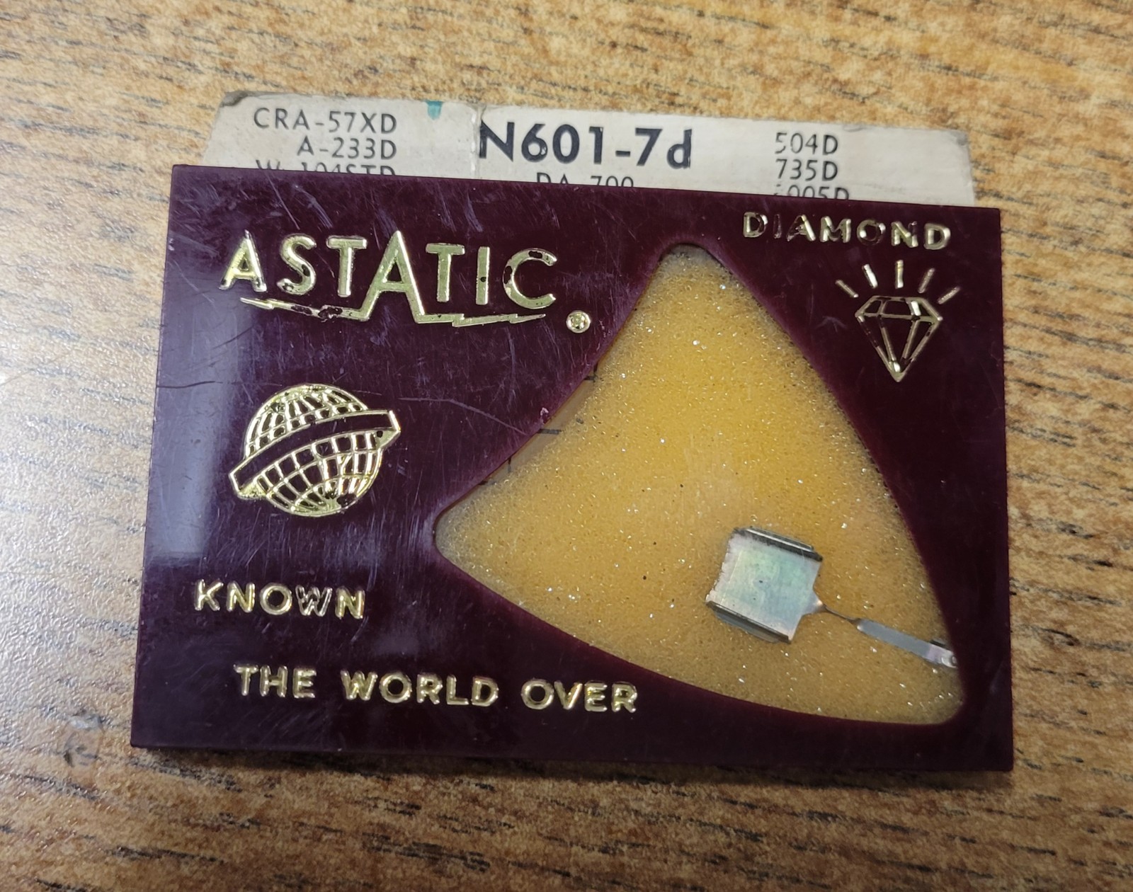 Vintage NOS Canadian Astatic LTD N601-7d Stereo-LP ANI-65 Diamond Record Needle