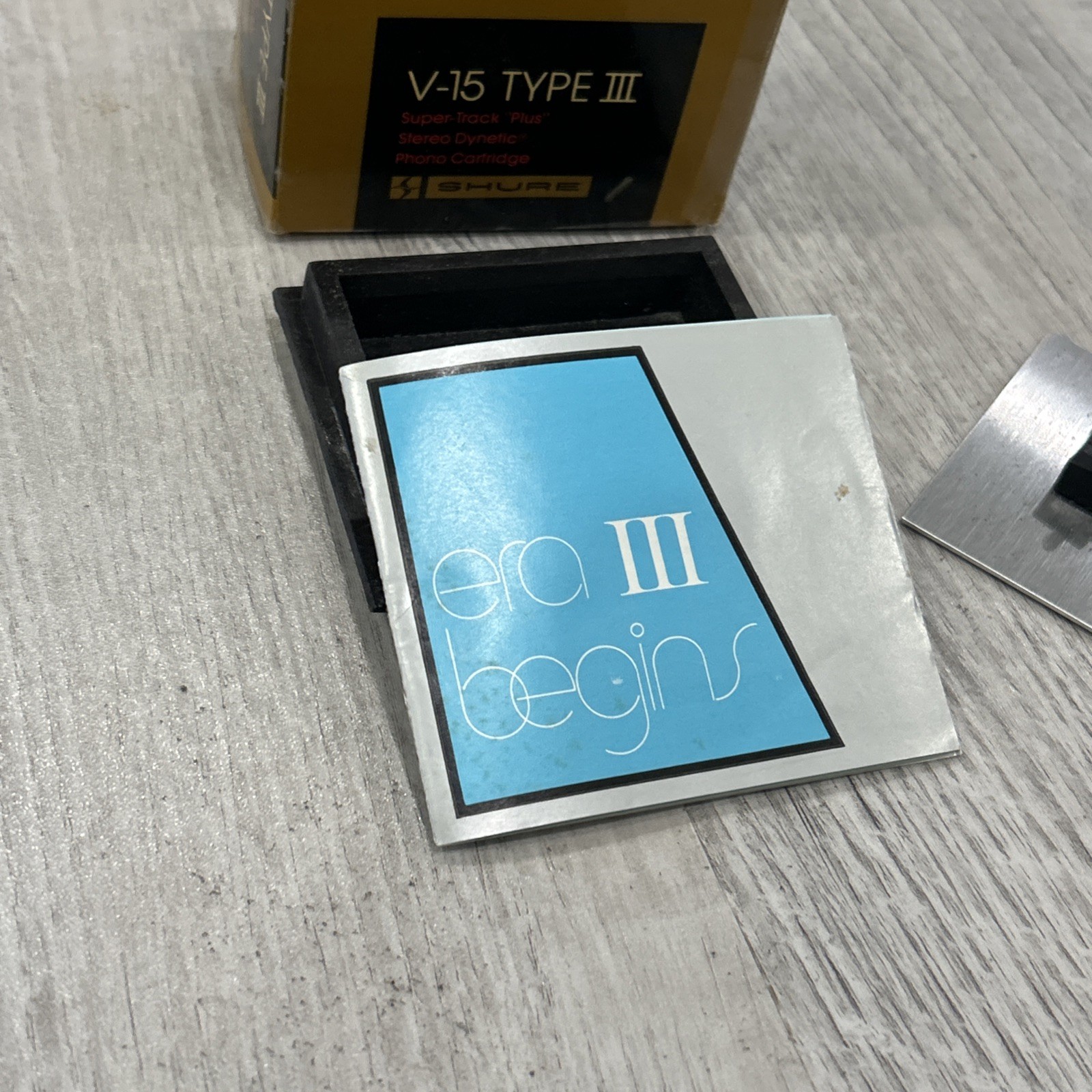 Shure V-15 Type III Super Trackability Stylus BOX Instructions Only Cartridge