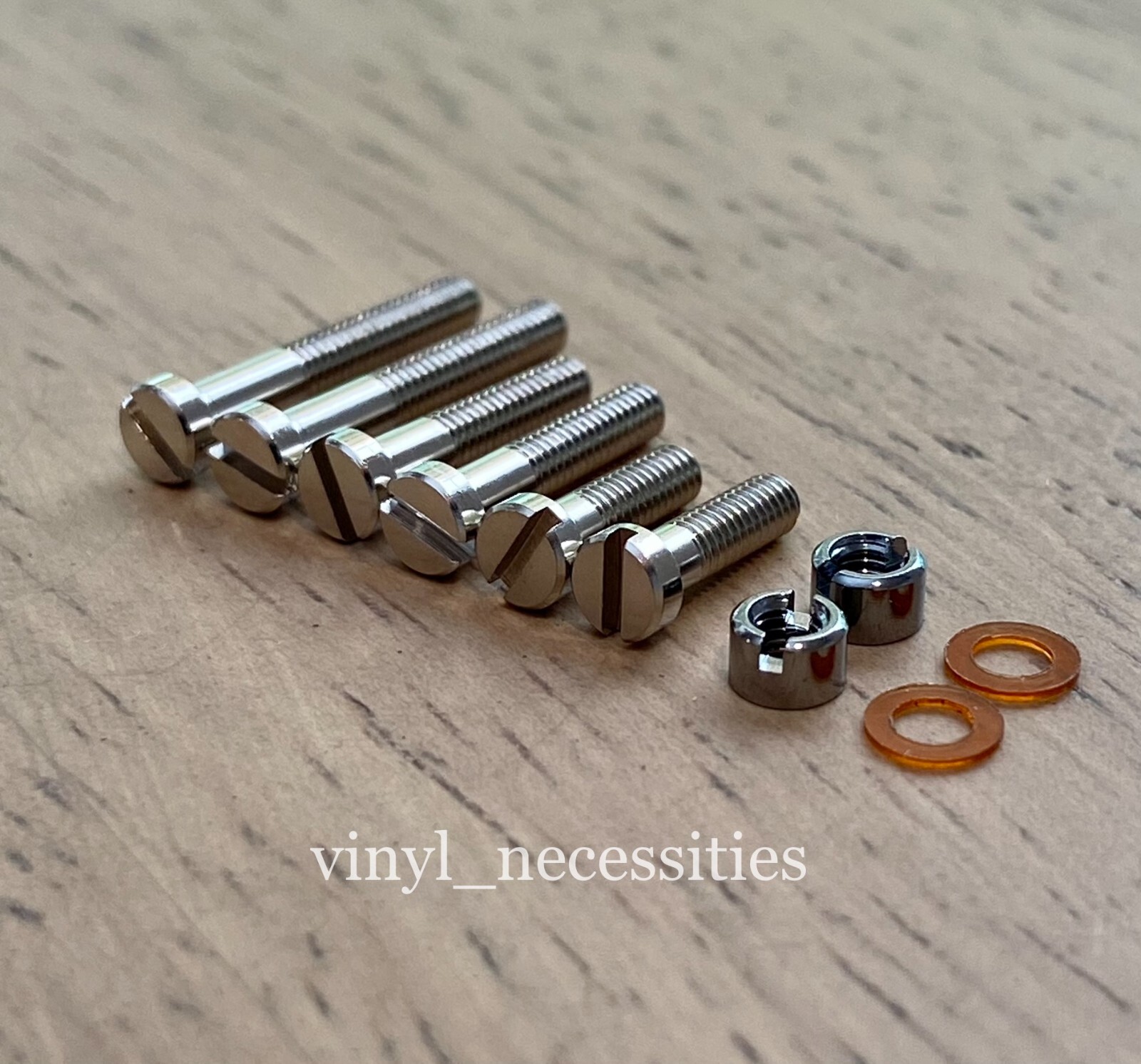 10 Piece Shiny Stainless Steel Turntable Cartridge Mounting Hardware Screw Set
