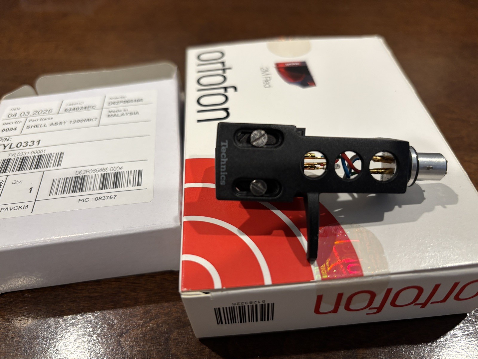 Technics Headshell 1200 MK7 TYL0331 with Ortofon Red MM (w/original boxes)