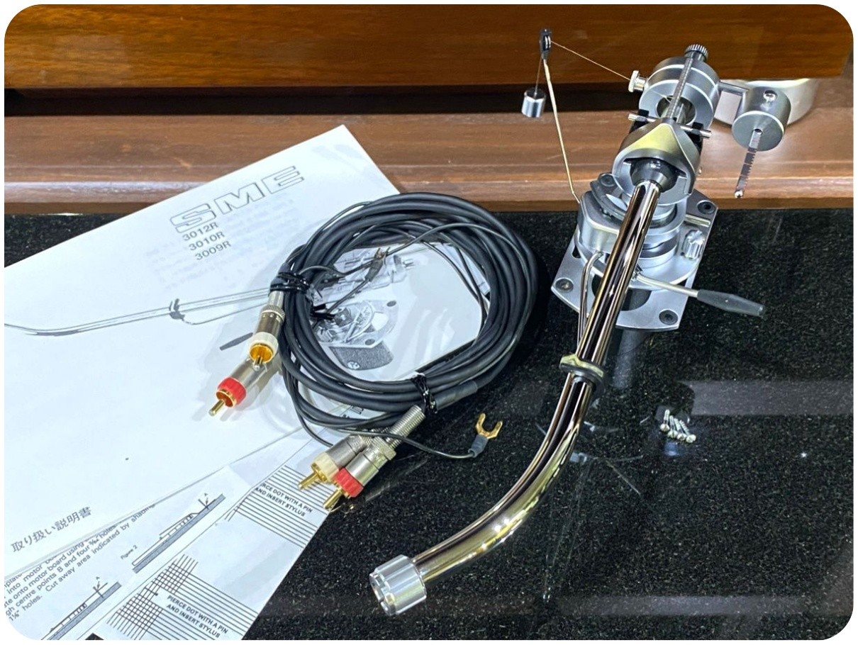 SME 3010-R Tonearm w/ Main Weight RCA Cable Tested Works Japan ZH0GS03 2.0