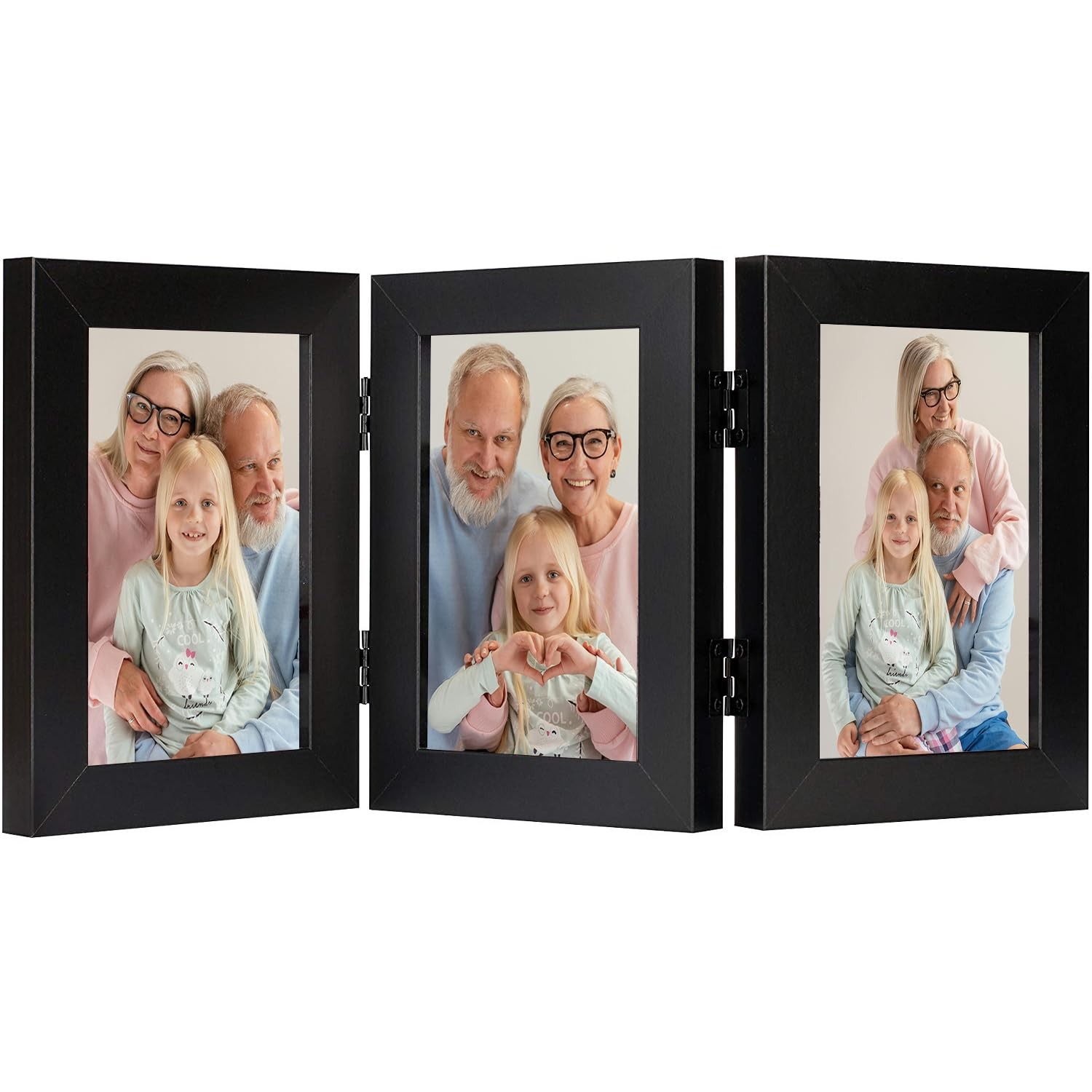 Frametory, 4×6 Triple Picture Frames 3 Photo (1-Pack), Black