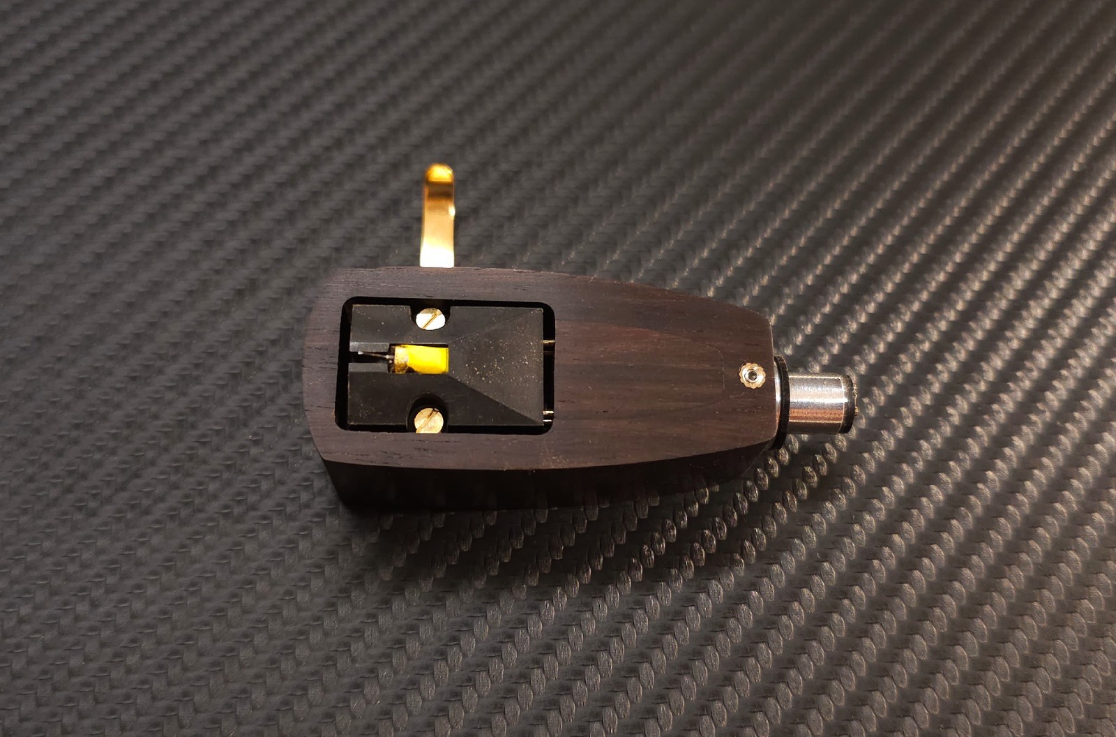 Custom-Made Rosewood Headshell for Denon DL103 cartridges / Azimuth Adjustment