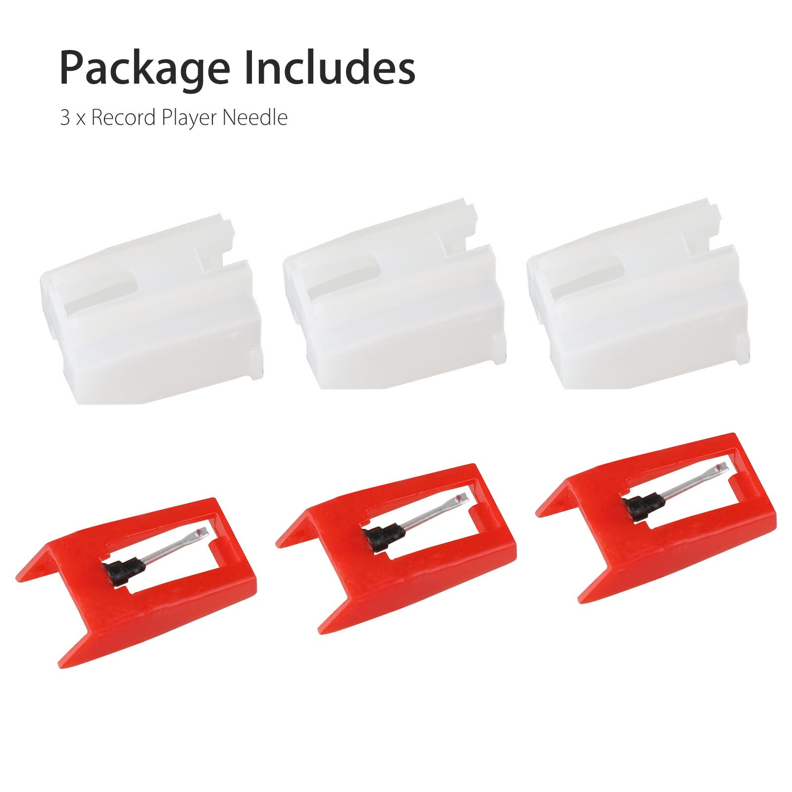 3PCS Vinyl Turntable Cartridge with Needle Stylus For Phonograph Record Player
