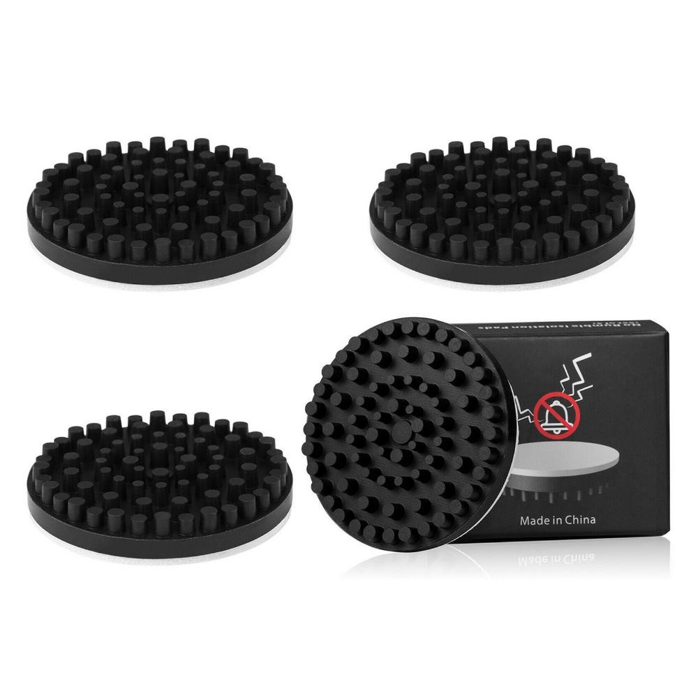 4Pack Rubber Isolation Stand Feet Pads Turntable Record Player Vibration Reducer