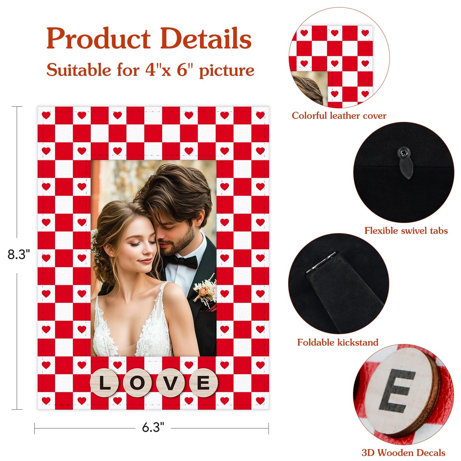 Love Picture Frame for Couples Valentines Day Gift for Her Him Anniversary Decor
