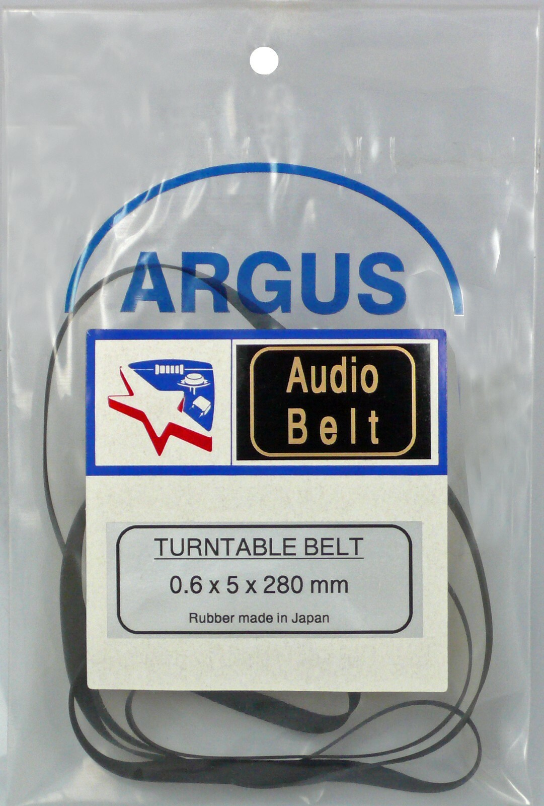 Turntable Belt : Diameter A = 280 mm x Thickness B = 0.6 mm x Width C = 5 mm