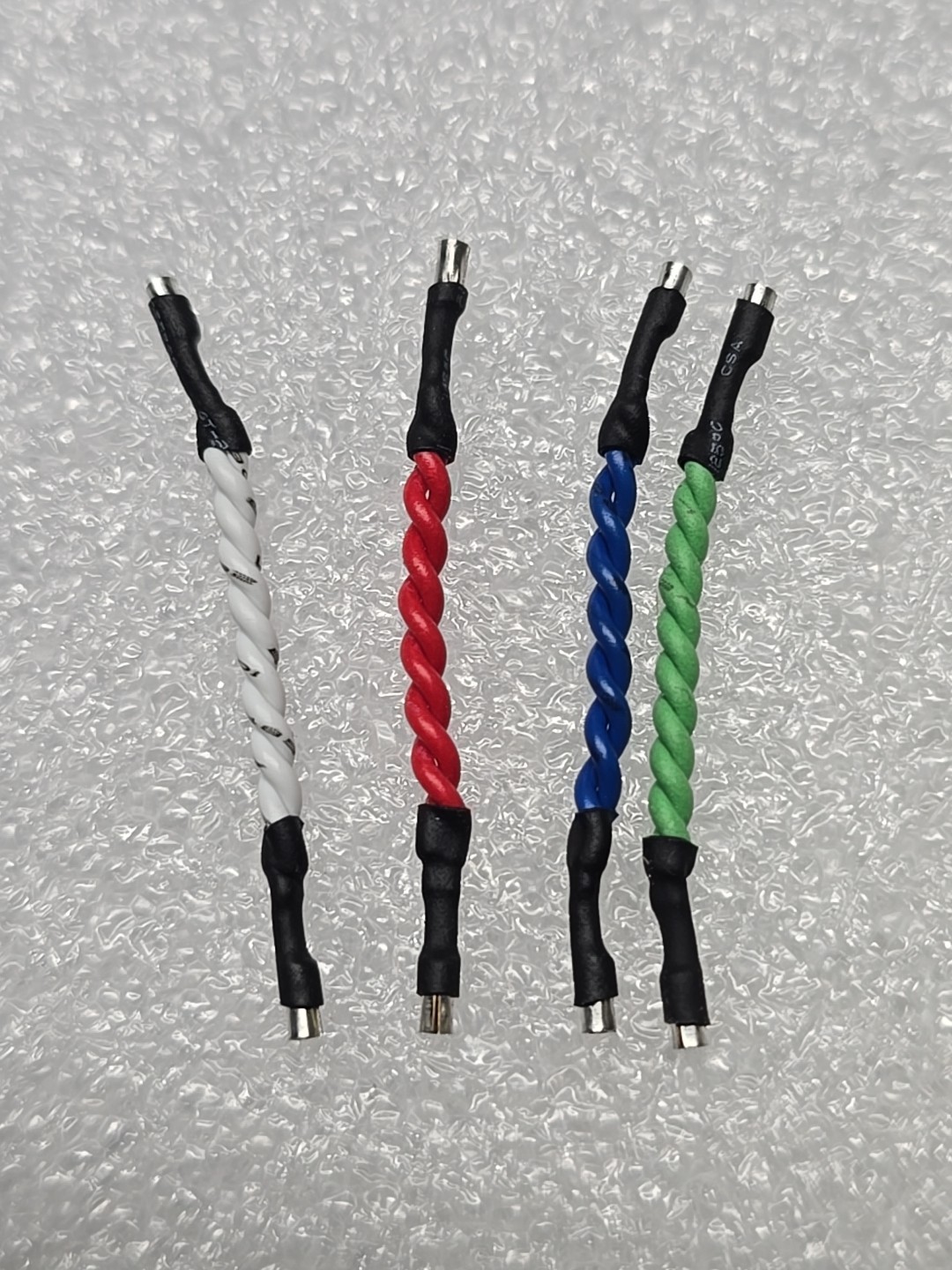 Headshell Cable Twisted 4 pcs Color-Coded Silver-Plated Cable. Litz Wire.