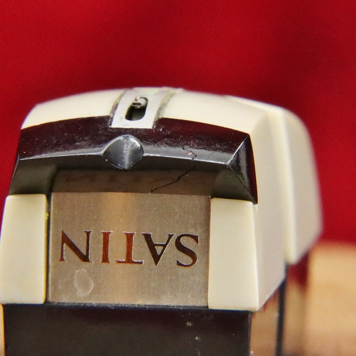SATIN M-11 High Output MC Cartridge Vintage Japan Tested Working Knob Crack
