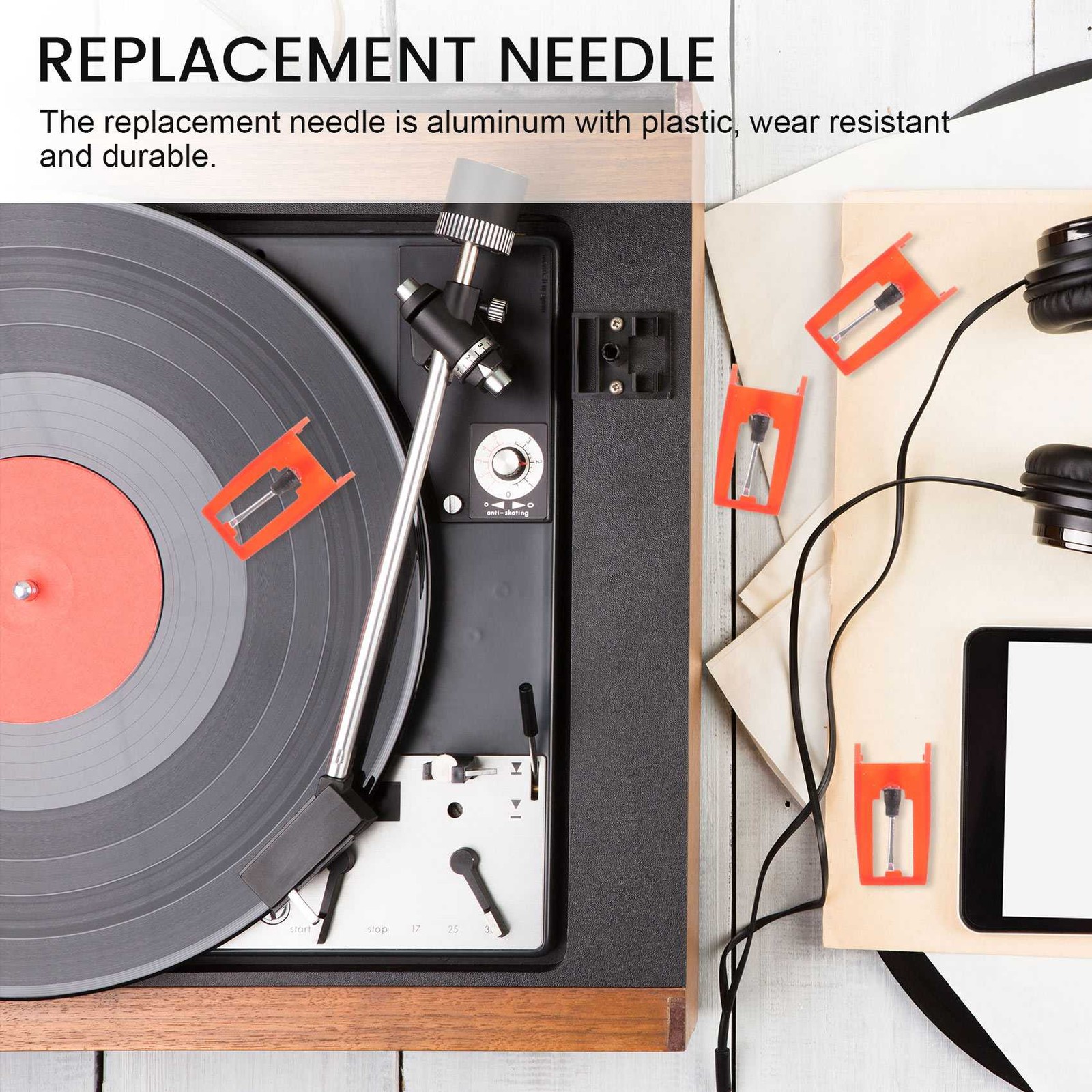 8 Pcs Record Player Needle Turntable Ruby Replacement Stylus Needles for4141
