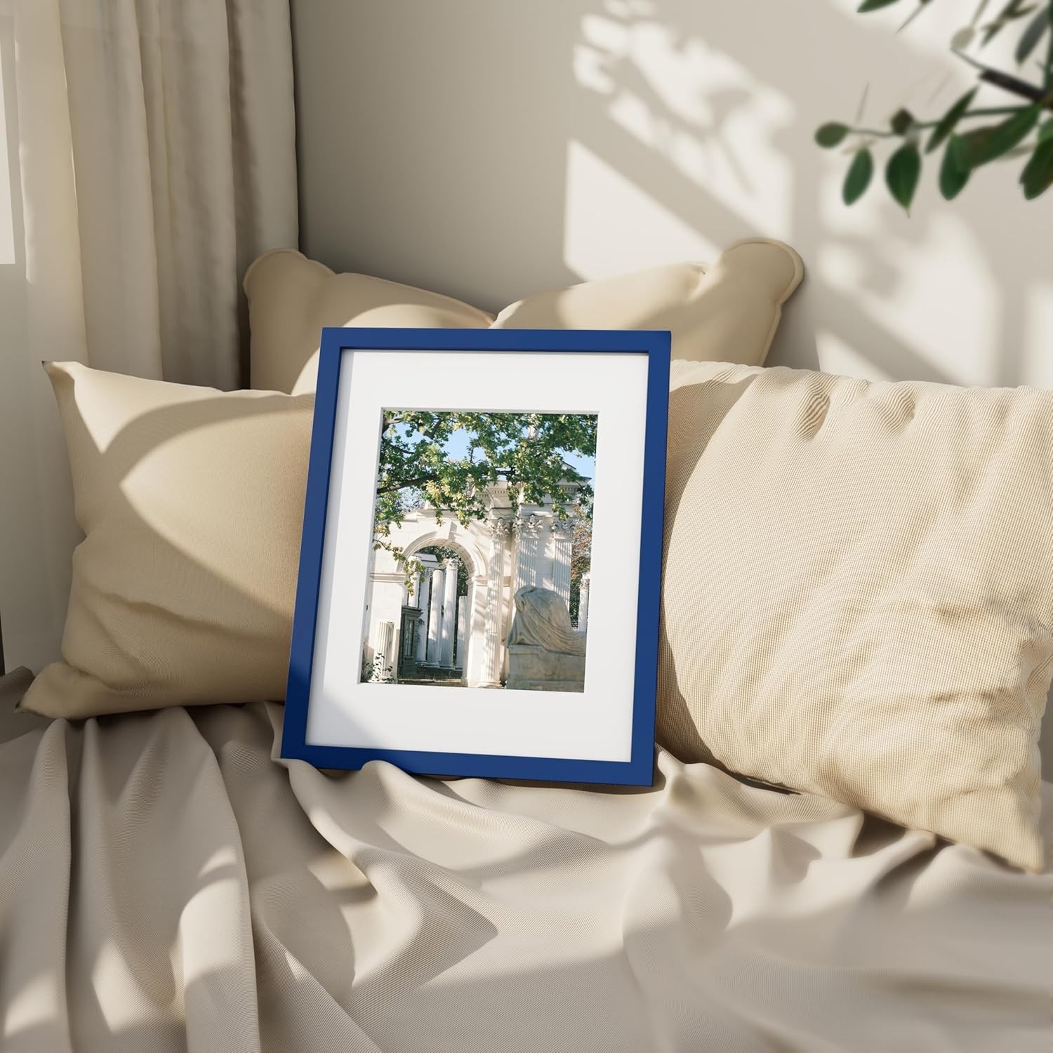 Vittanly 11×14 Picture Frame, Engineered Wood with Shatter 11×14, Blue