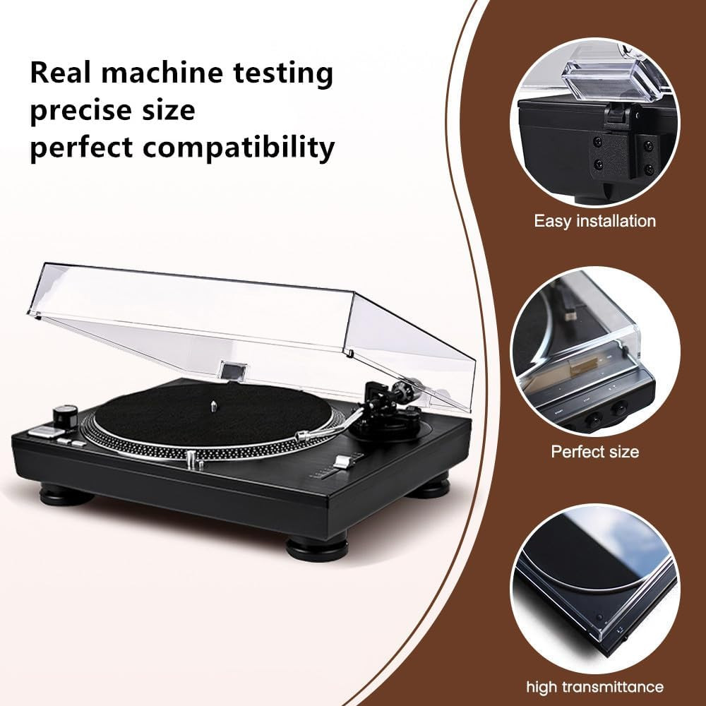 Stereo Turntable Dust Cover Protector Compatibe with Audio At-Lp120Xusb-Bk/At-Lp