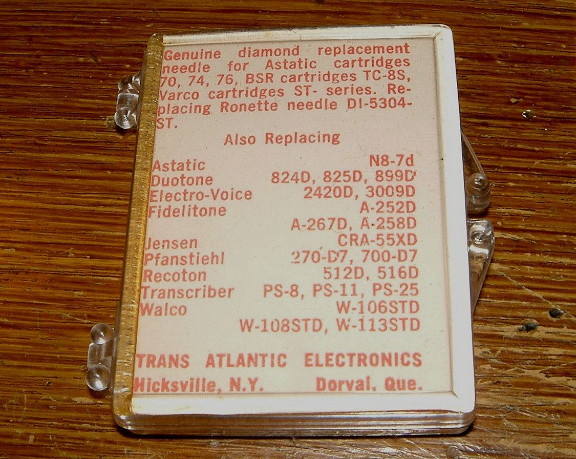 Stereo Diamond NEEDLE TAE 8433D for Vaco TO55, Astatic N8-7d N7 Seeburg JUKEBOX