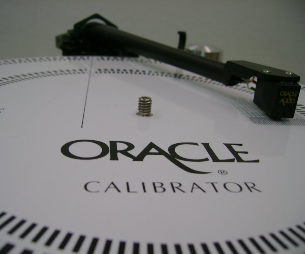 Oracle Calibrator Disc-Universal Arm/Cartridge Alignment Protractor with strobe